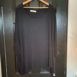 ABERCROMBIE & FITCH 3/4 Sleeve Black Relaxed One Size Tunic